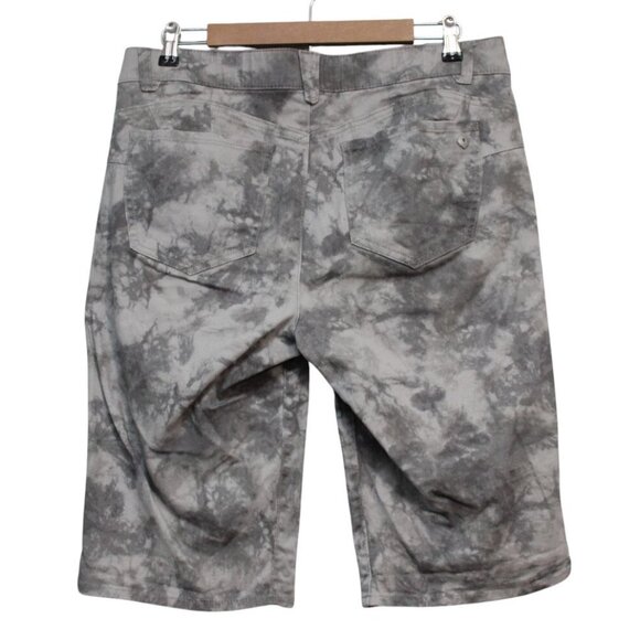 Democracy Ab Solution Bermuda Shorts 14 Petite Stretch Denim Slimming Gray - Picture 5 of 9